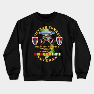 Vietnam Combat Vet - D Co 75th Infantry (Ranger) - II Field Force SSI Crewneck Sweatshirt